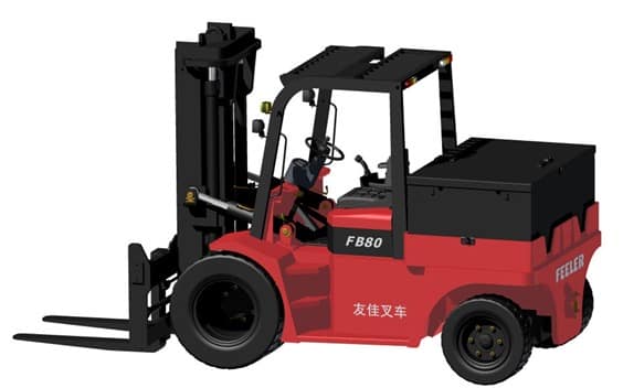 友佳FB80电动叉车交付客户使用