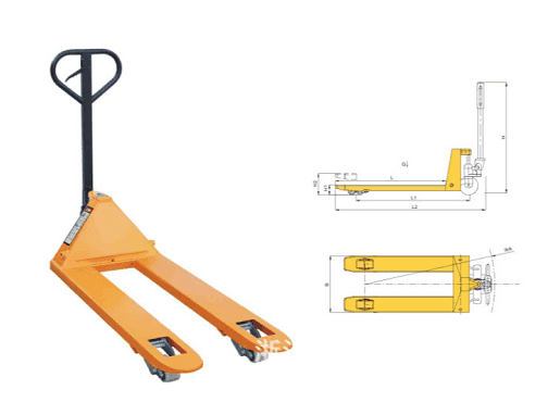 关于手动叉车的规格数据一览