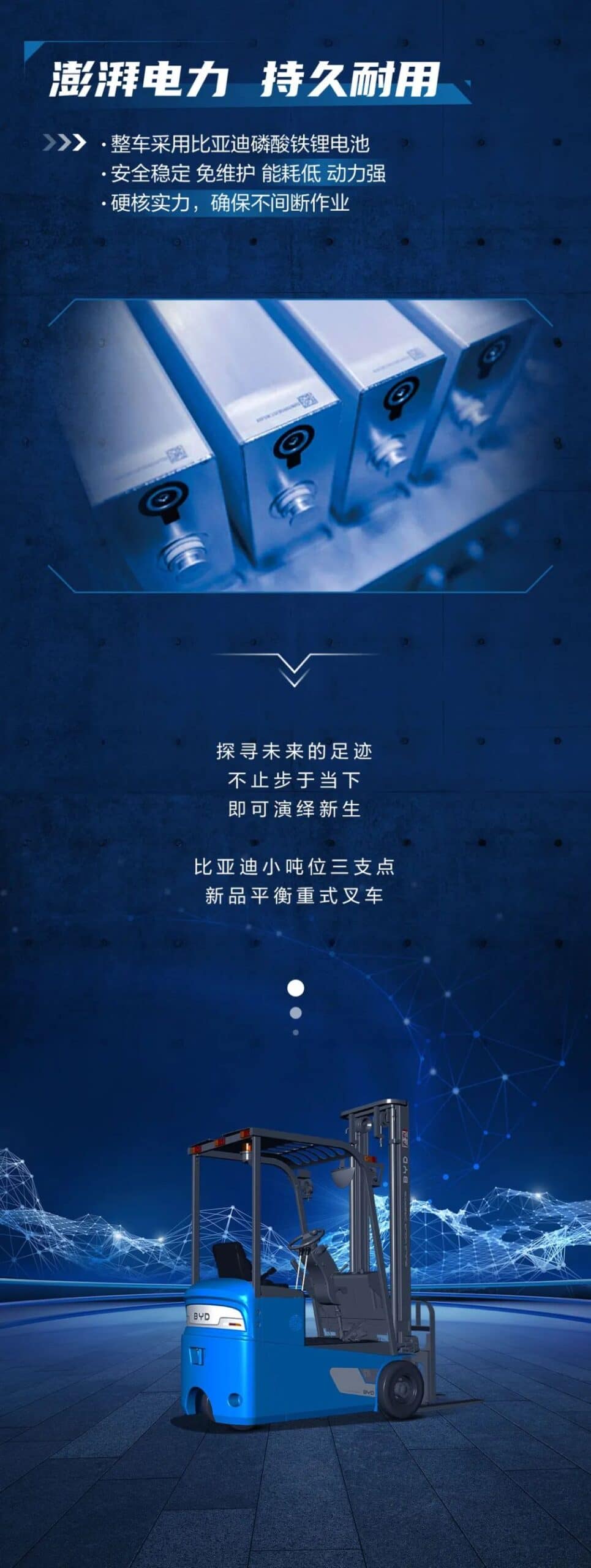 焕新升级 亮点速递|比亚迪新品平衡重式叉车